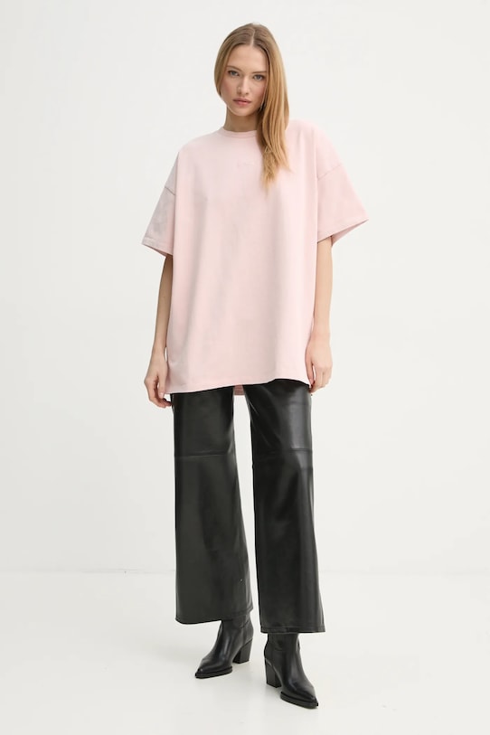 Βαμβακερό μπλουζάκι Gestuz 10909709 ροζ SS25