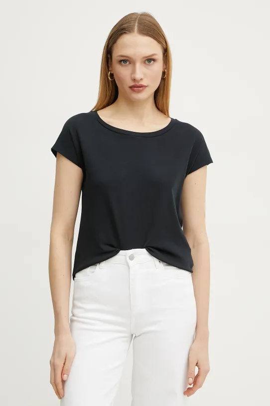 MAX&Co. t-shirt in cotone semplice nero 2518941014200