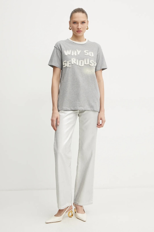 Bavlnené tričko MAX&Co. 2518971021200 sivá SS25