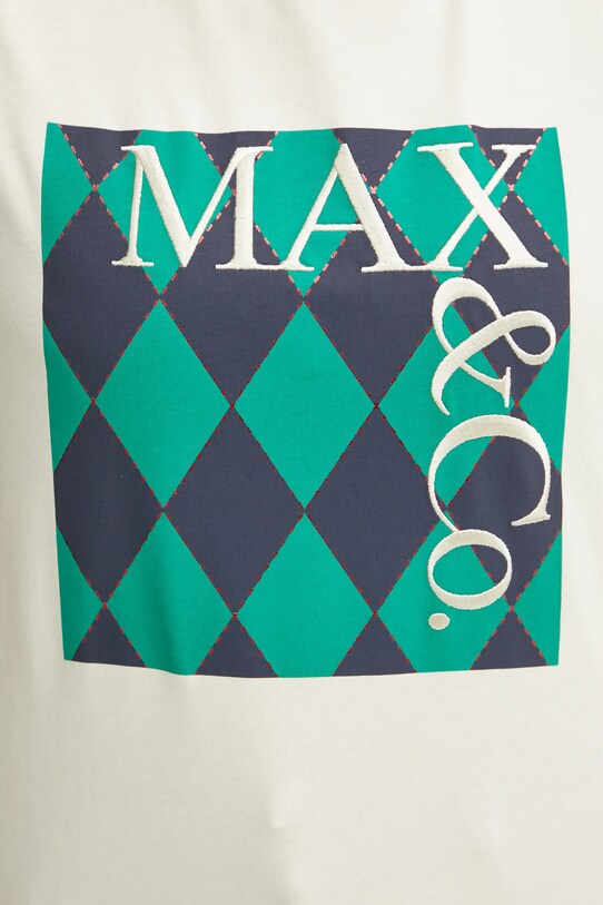 MAX&Co. t-shirt bawełniany 2518971041200 beżowy
