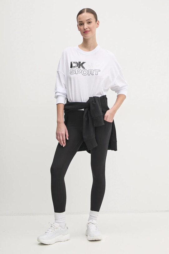 Dkny longsleeve din bumbac DP5T1117 alb SS25