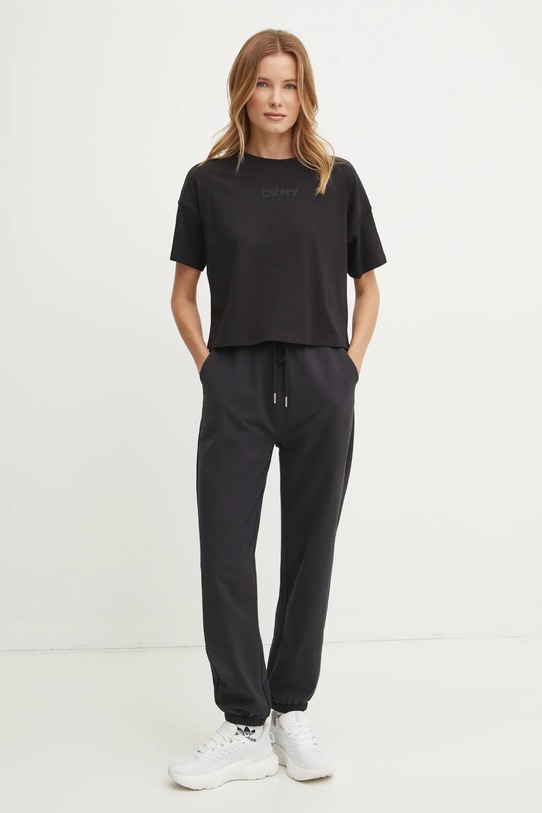 Bavlněné tričko Dkny DP4T1070 černá SS25