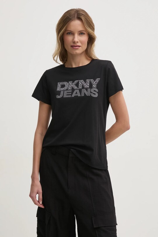 Dkny t-shirt regular czarny DJ4T1333