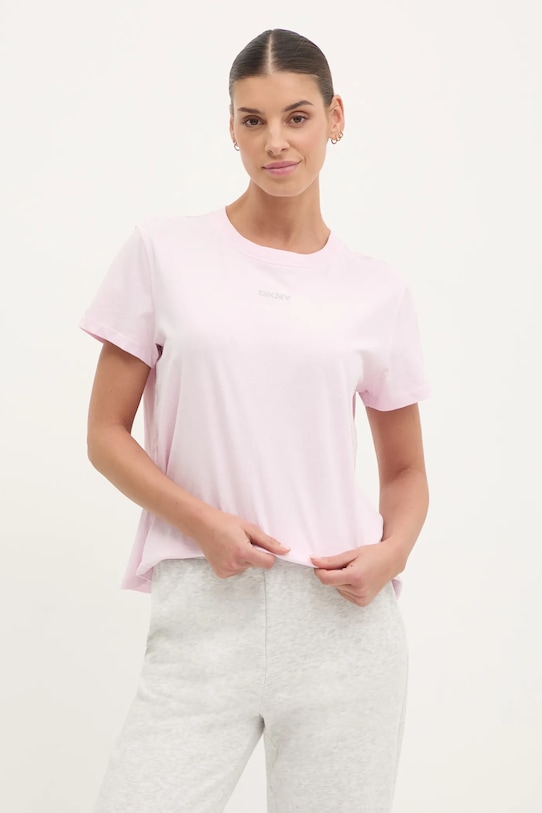Бавовняна футболка Dkny regular рожевий DP5T9994