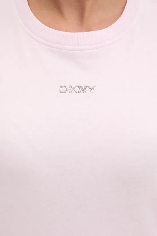 Бавовняна футболка Dkny DP5T9994 рожевий