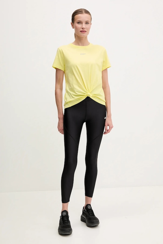 Dkny t-shirt bawełniany DP5T9994 żółty SS25