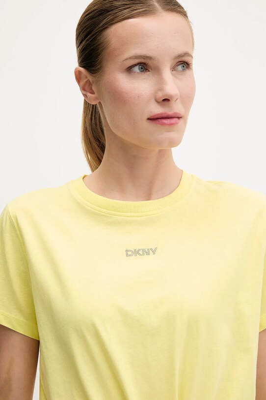 Хлопковая футболка Dkny жёлтый DP5T9994
