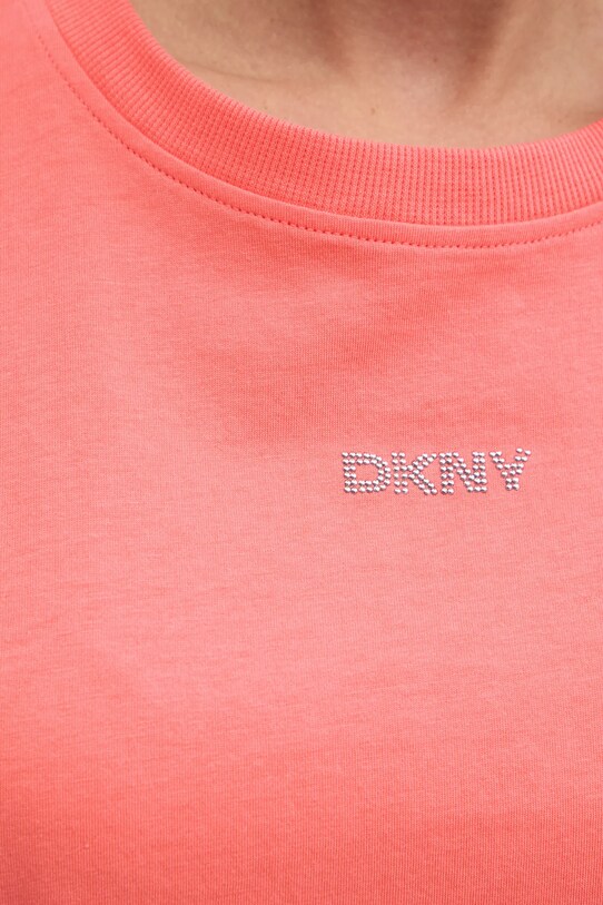 Хлопковая футболка Dkny DP5T9994 розовый