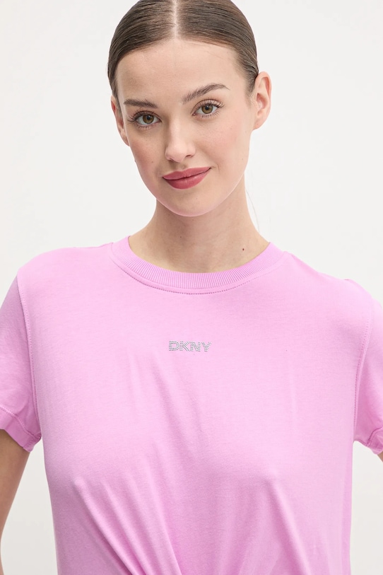 Бавовняна футболка Dkny фіолетовий DP5T9994