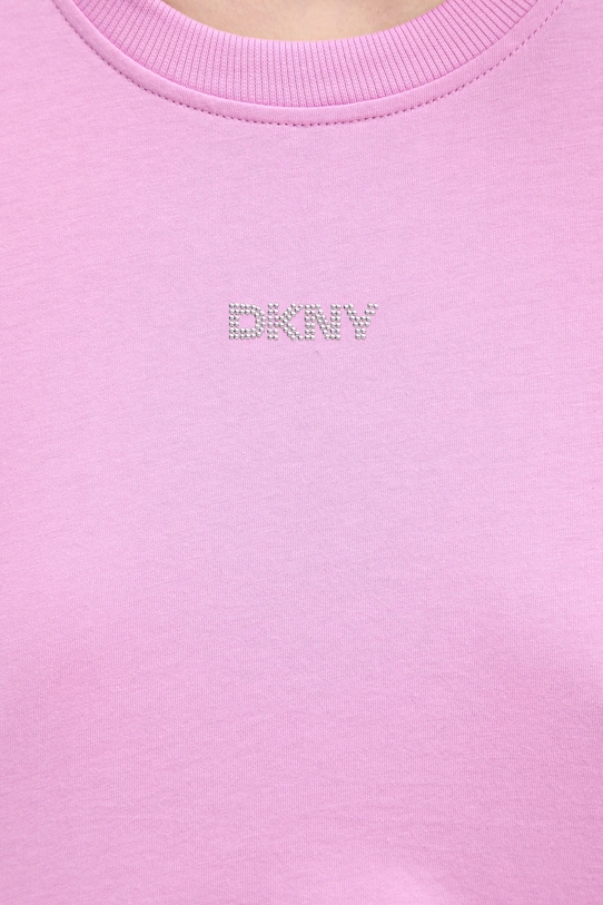 Бавовняна футболка Dkny DP5T9994 фіолетовий