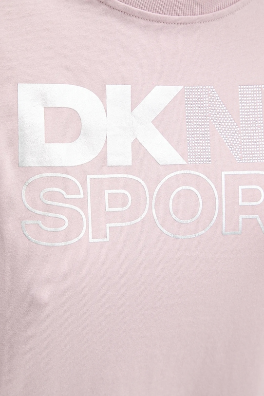 Bombažna kratka majica Dkny DP5T1121 roza