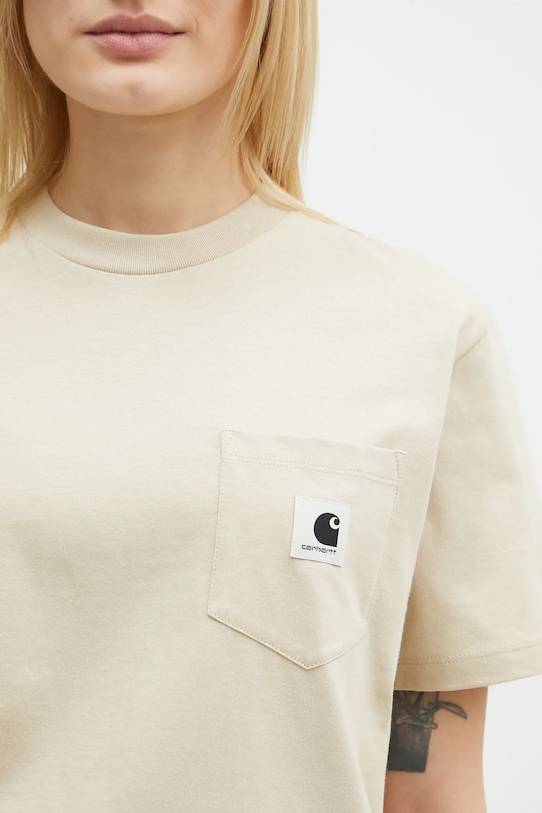 Carhartt WIP cotton t-shirt Pocket beige I032215.2LPXX