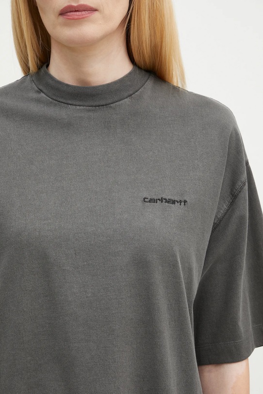 Bavlnené tričko Carhartt WIP Lumo sivá I034377.89GD