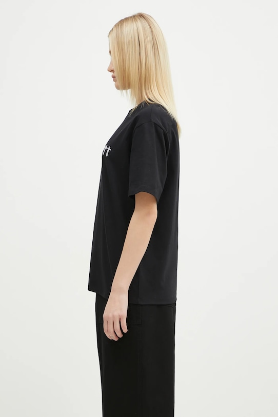 Carhartt WIP cotton t-shirt Rivet Script I034406.0M4XX black SS25