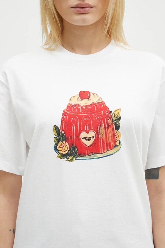 Carhartt WIP t-shirt bawełniany Pudding biały I034435.02XX