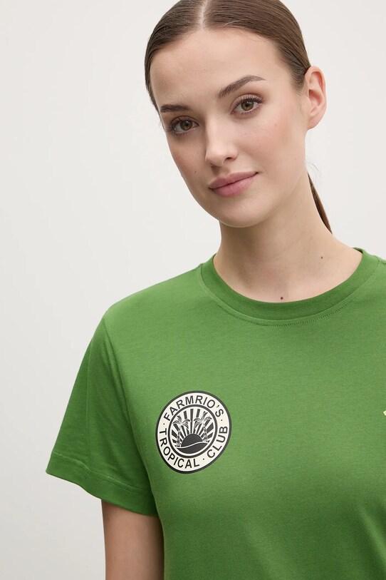 Abbigliamento adidas t-shirt in cotone x Farm Rio JD6292 verde
