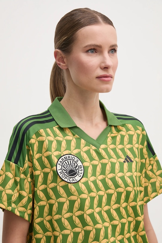 adidas tricou polo x Farm Rio verde JD6302