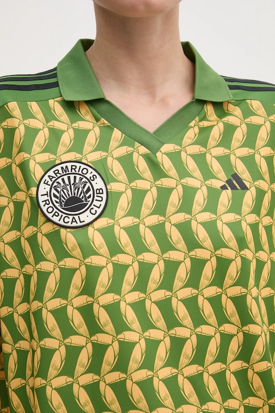 adidas tricou polo x Farm Rio JD6302 verde