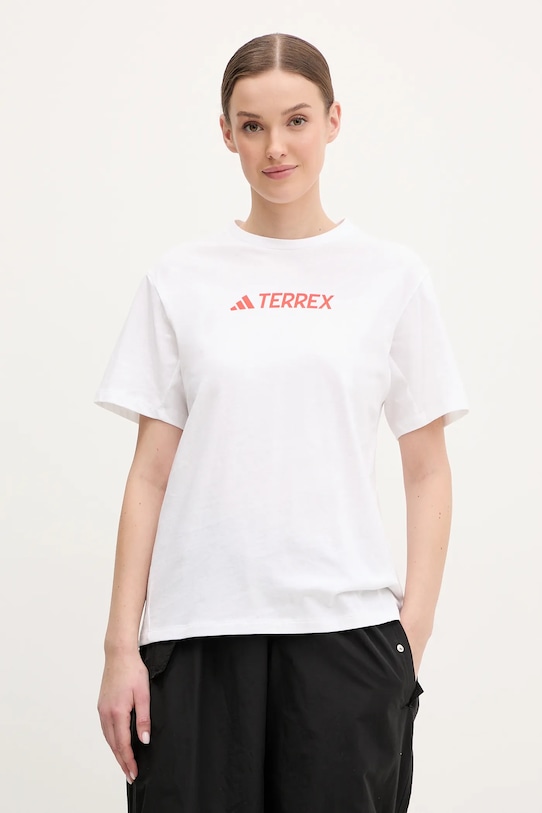 Tričko adidas TERREX potisk bílá JF9132