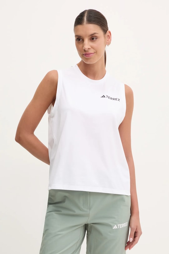 Športový top adidas TERREX Multi potlač biela JE0358