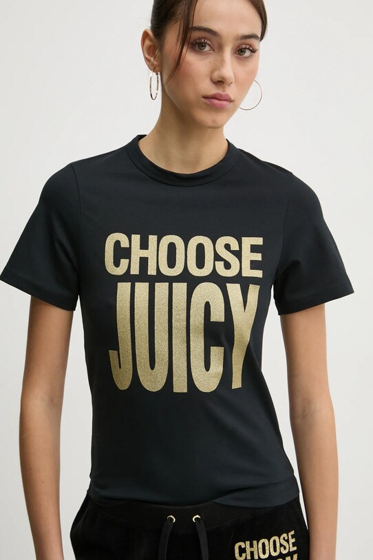 Футболка Juicy Couture с эластаном чёрный JCGCT125012