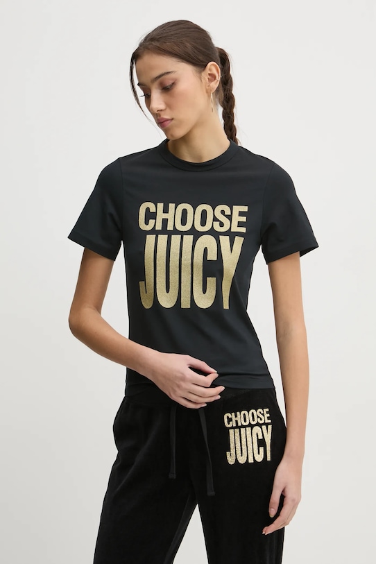 Juicy Couture tricou negru JCGCT125012