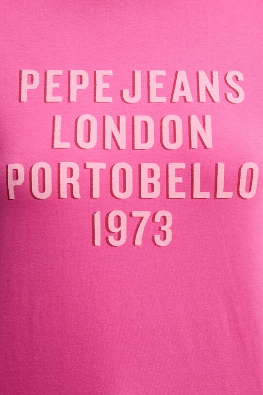Бавовняна футболка Pepe Jeans RUBY PL506027 рожевий