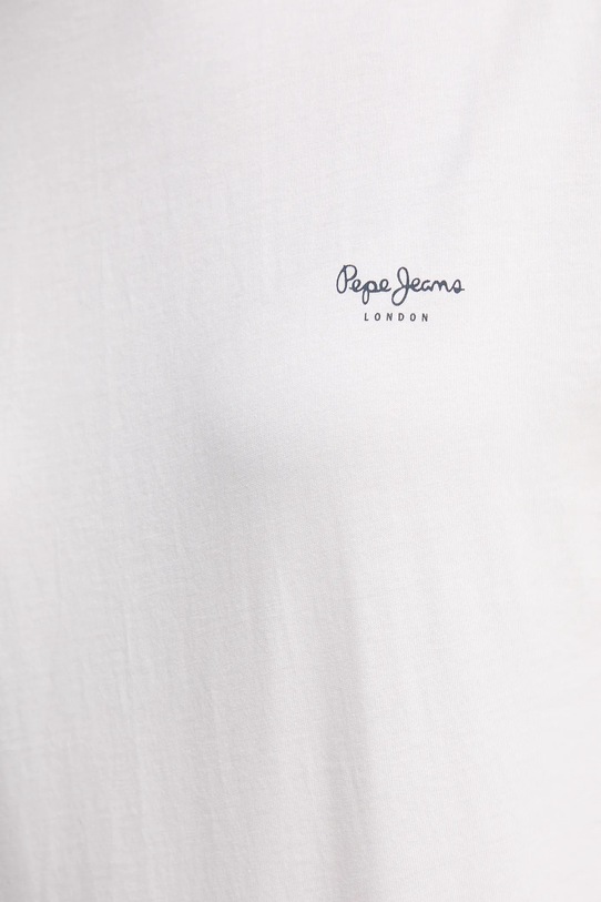 Βαμβακερό μπλουζάκι Pepe Jeans BLOOMA PL506030 λευκό