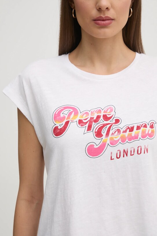 Бавовняна футболка Pepe Jeans ROSALIE PL506033 білий