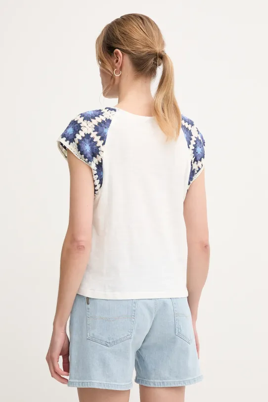 Odzież Pepe Jeans t-shirt bawełniany VERENICE PL506044 biały