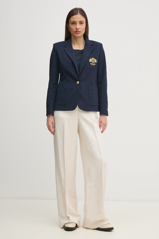 Льняна футболка Pepe Jeans MEGAN PL506049 темно-синій SS25