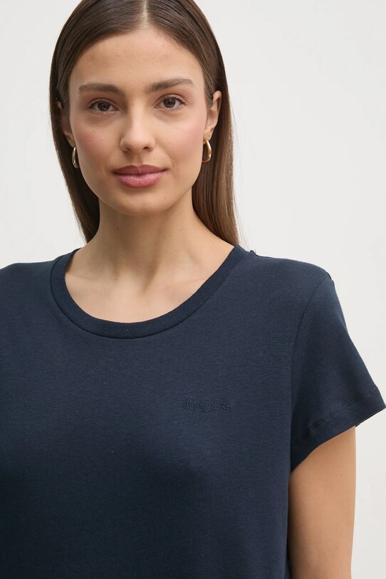 Льняная футболка Pepe Jeans MEGAN тёмно-синий PL506049