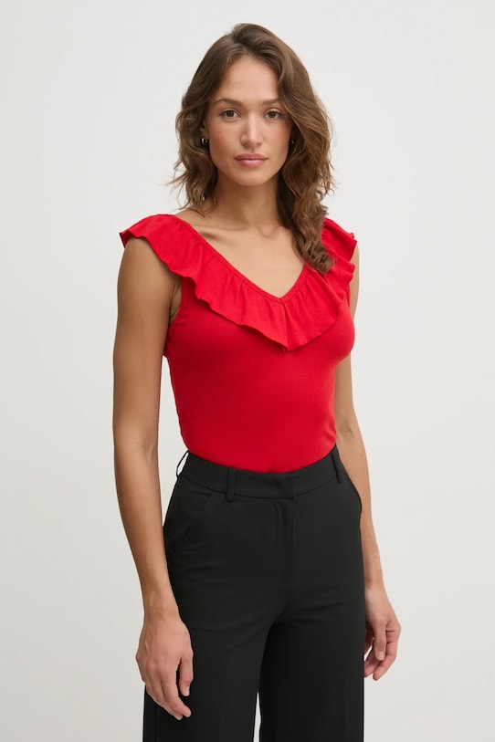 Top Pepe Jeans MILLIE slim červená PL506050