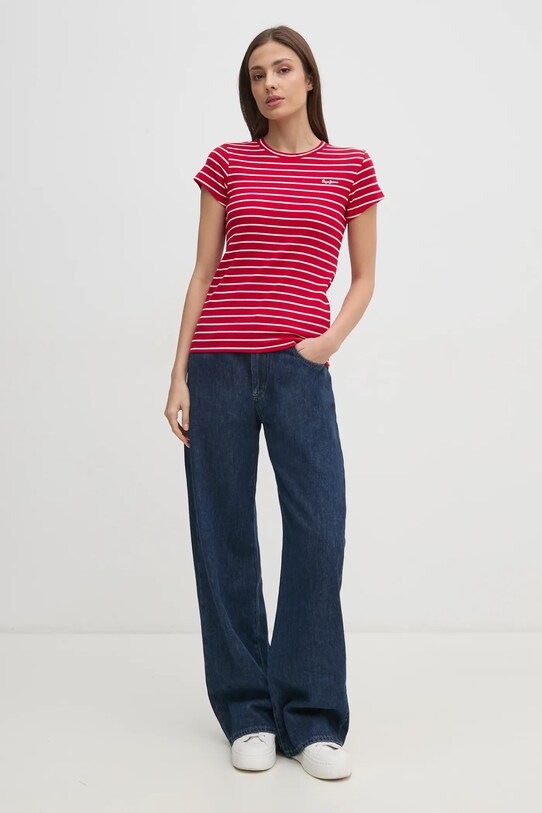 Tričko Pepe Jeans MERIBEL PL506079 červená SS25