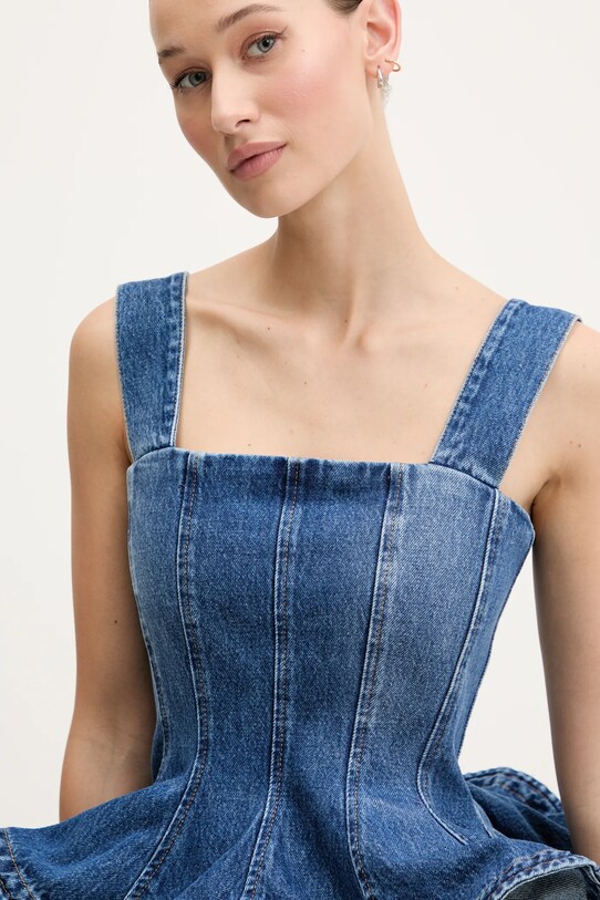 MSGM top jeansowy niebieski 3842MDT231.257242