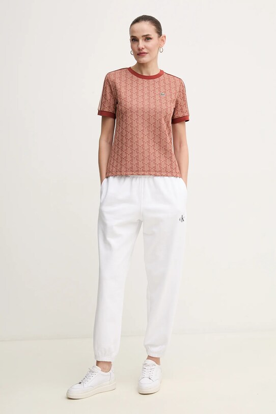 Тениска Lacoste TF3244 оранжев SS25