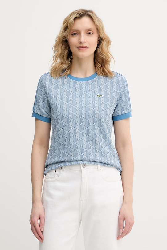 Lacoste T-shirt damski niebieski TF3244