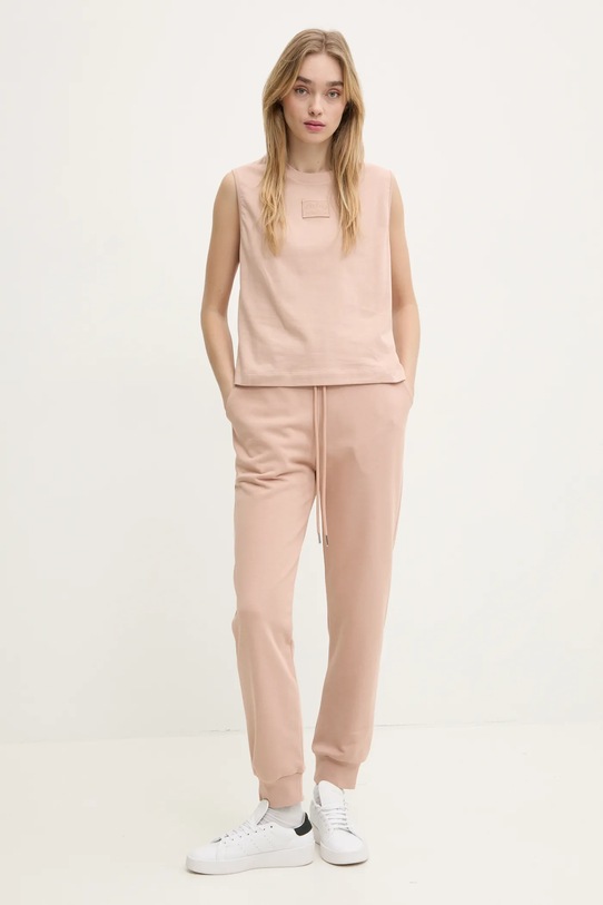 Iceberg top bawełniany T131.6325 beżowy SS25