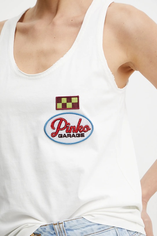 Pinko top bawełniany biały 105269.A2ME