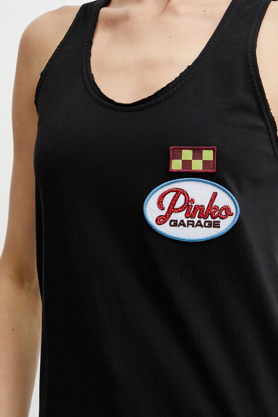 Pinko top bawełniany czarny 105269.A2ME