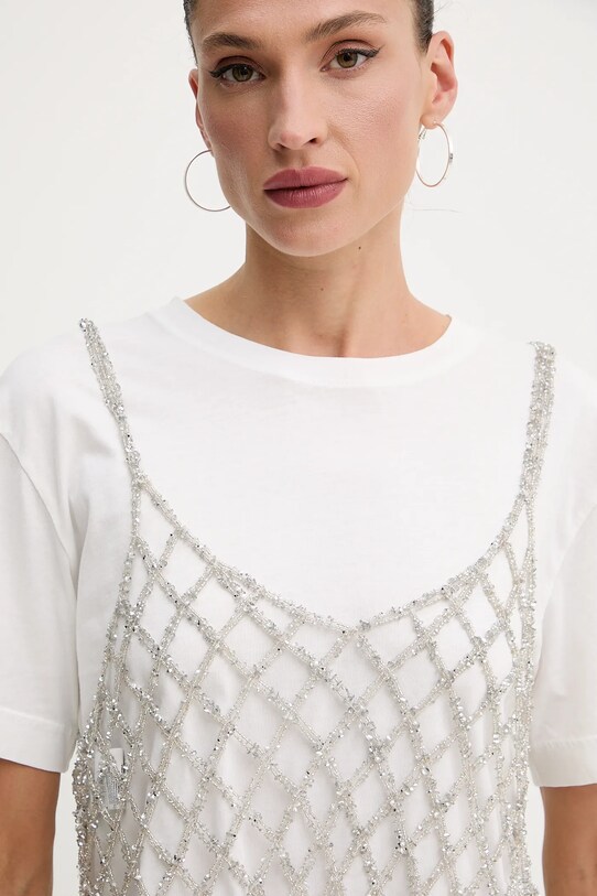 Bavlněné tričko Pinko bílá 105145.A2LT