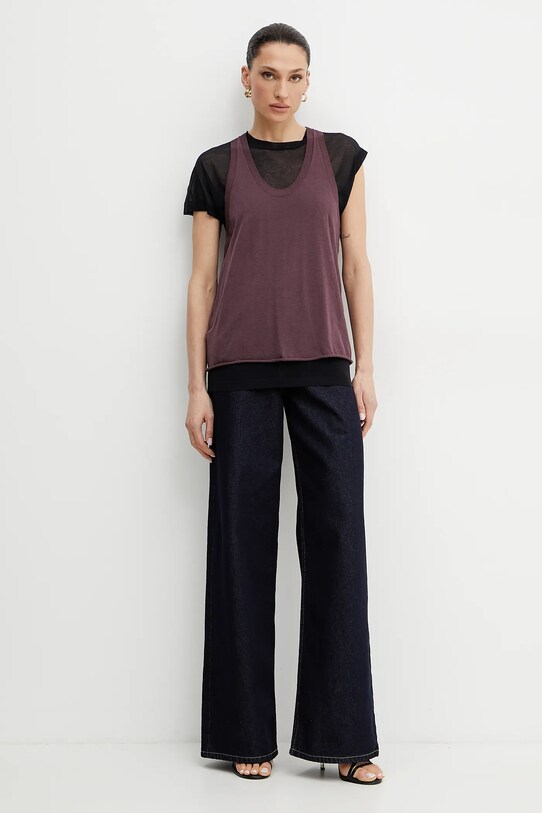Pinko t-shirt 105152.A2LS fioletowy SS25