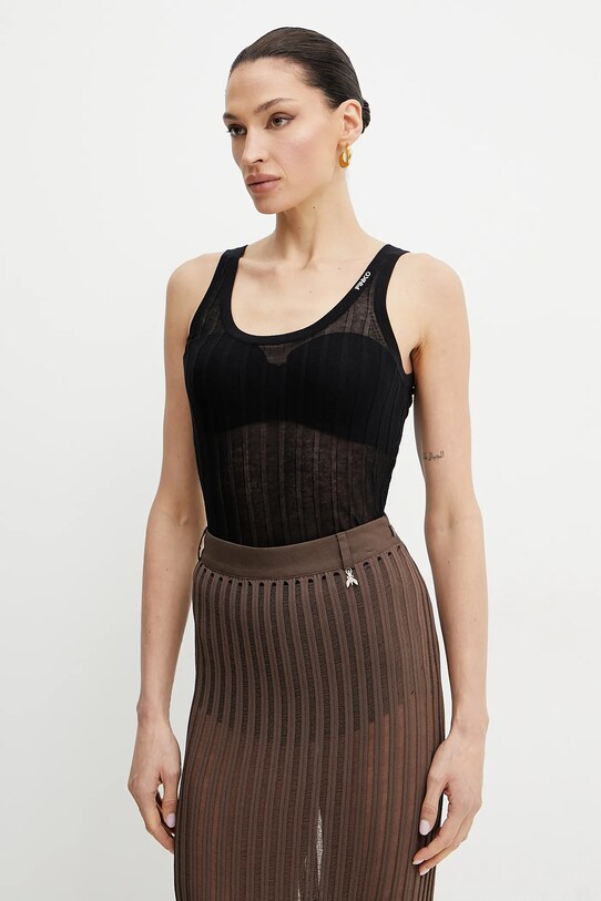 Pinko top pozostałe czarny 105149.A2LS
