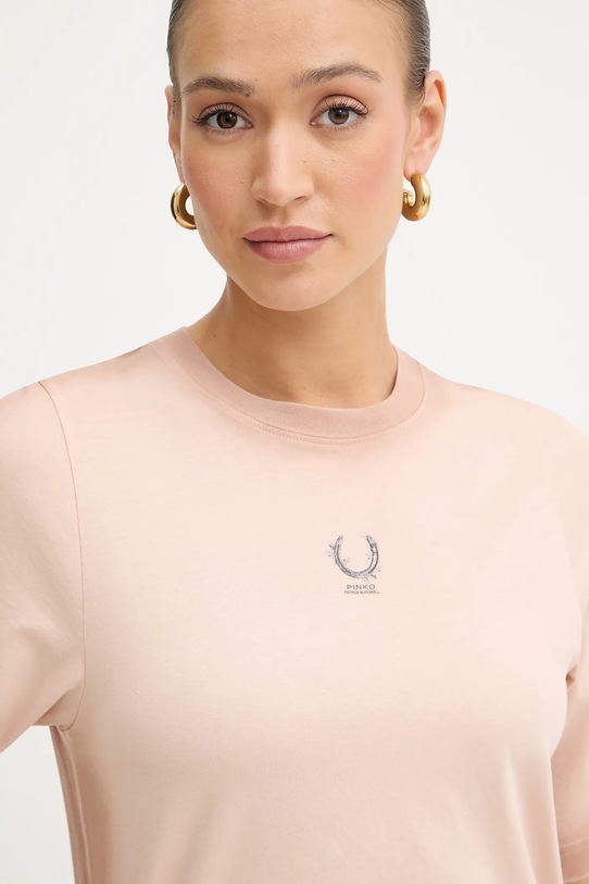 Pinko t-shirt bawełniany REIMAGINE by Patrick Mcdowell pomarańczowy 105086.A2K0