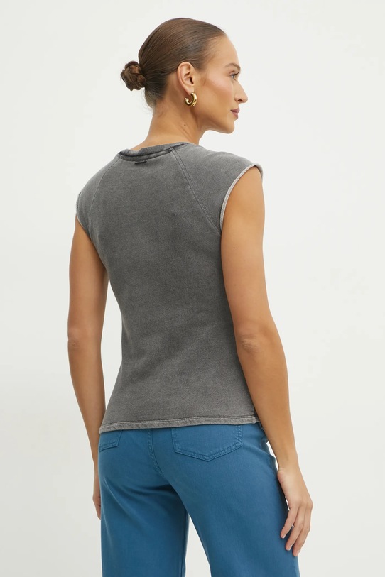 Îmbrăcăminte MICHAEL Michael Kors top din bumbac MR551KX5DC gri