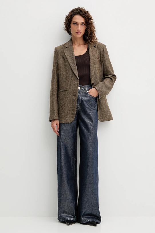 MICHAEL Michael Kors top MR5615433D brązowy AW25