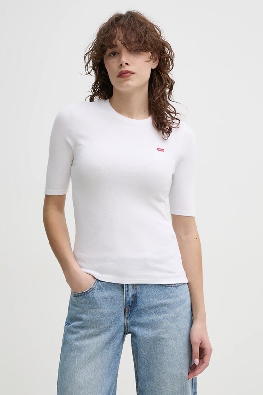 Levi's tricou LUCA SLIM TEE uni alb A3388