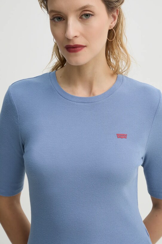 Levi's tricou LUCA SLIM TEE uni albastru A3388