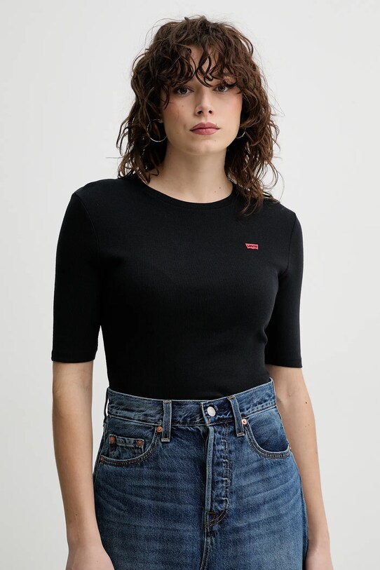 Levi's t-shirt LUCA SLIM TEE sima fekete A3388