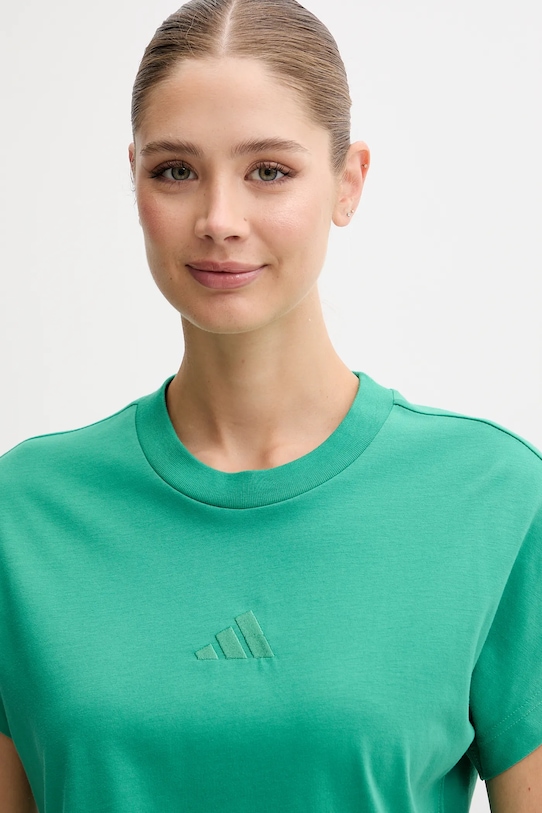 Pamučna majica adidas ALL SZN tirkizna JJ1240